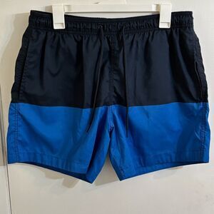 Men's H&M Color Block Swim Shorts Medium Navy/Blue